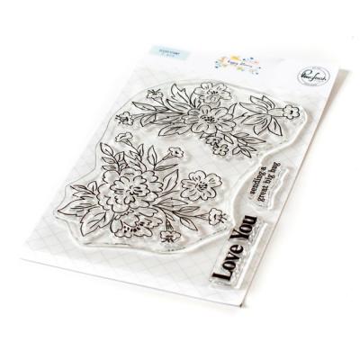Pinkfresh Studio Happy Blooms Clear Stamps - Happy Blooms Floral